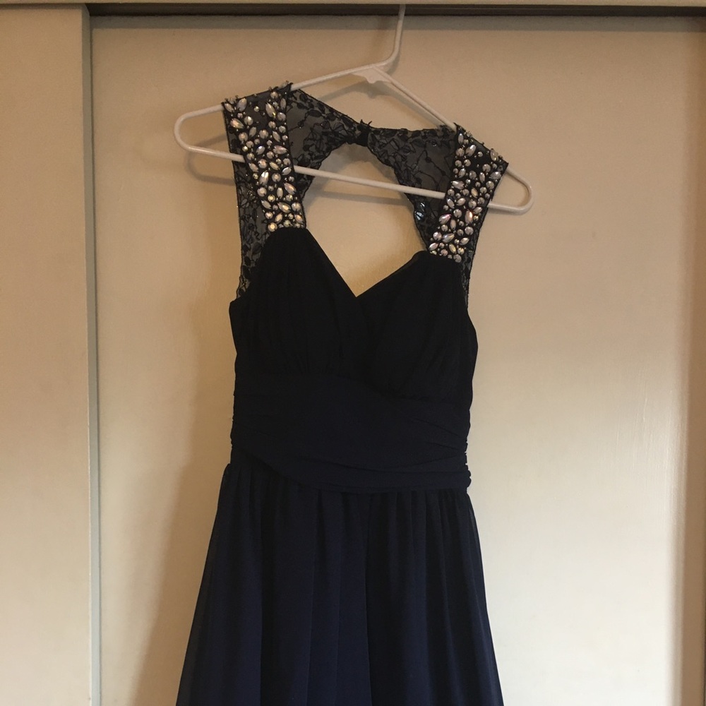 B. Smart Navy Blue Homecoming Dress